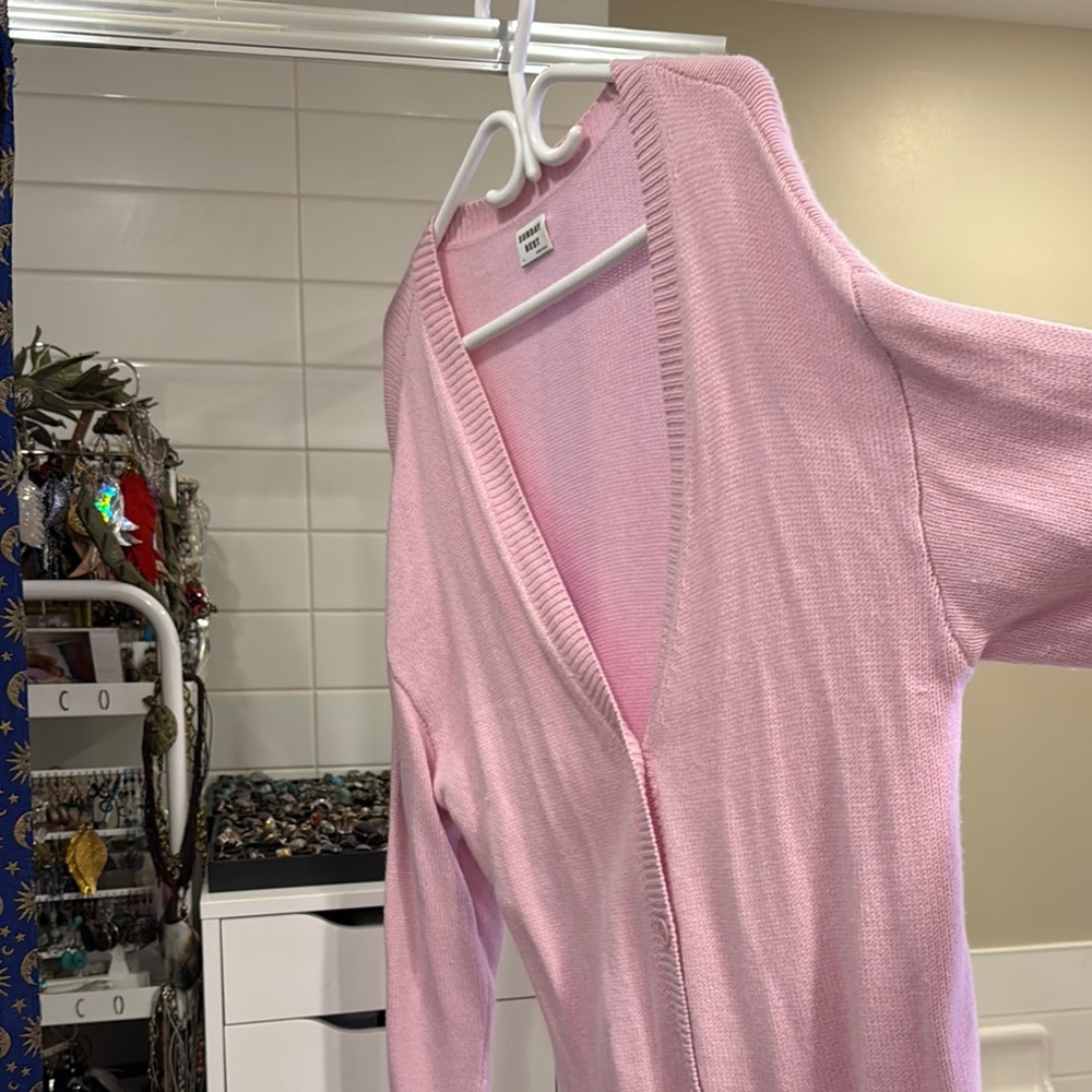 Pink V-Neck Cardigan from Aritzia